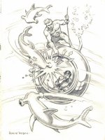 Aquaman and Aqua Lad Comic Art